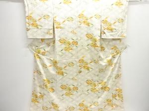 七宝に花模様小紋着物